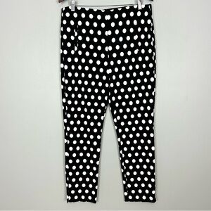 Chico’s So Slimming Juliet Polka Dot Pants Women’s Size 10 Stretch Ponte Knit